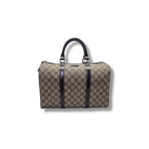Gucci GG Joy Canvas Boston Bag Ghw (Dark Brown)