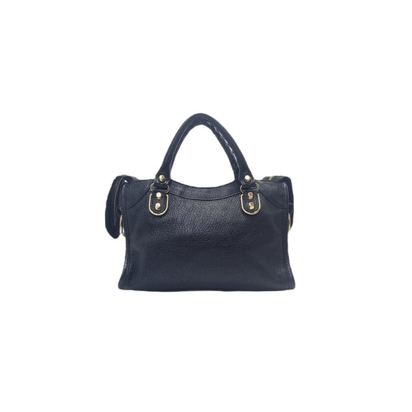 Balenciaga City Mini Metalic Edge Leather Ghw (Black)
