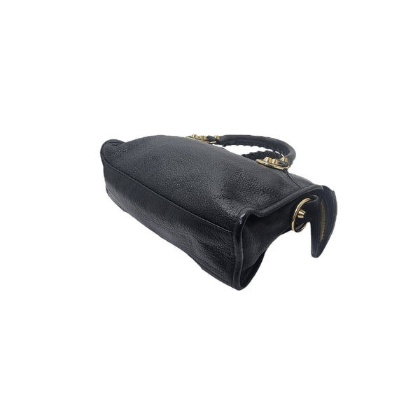 Balenciaga City Mini Metalic Edge Leather Ghw (Black)