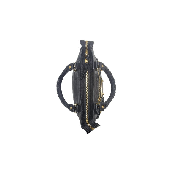 Balenciaga City Mini Metalic Edge Leather Ghw (Black)