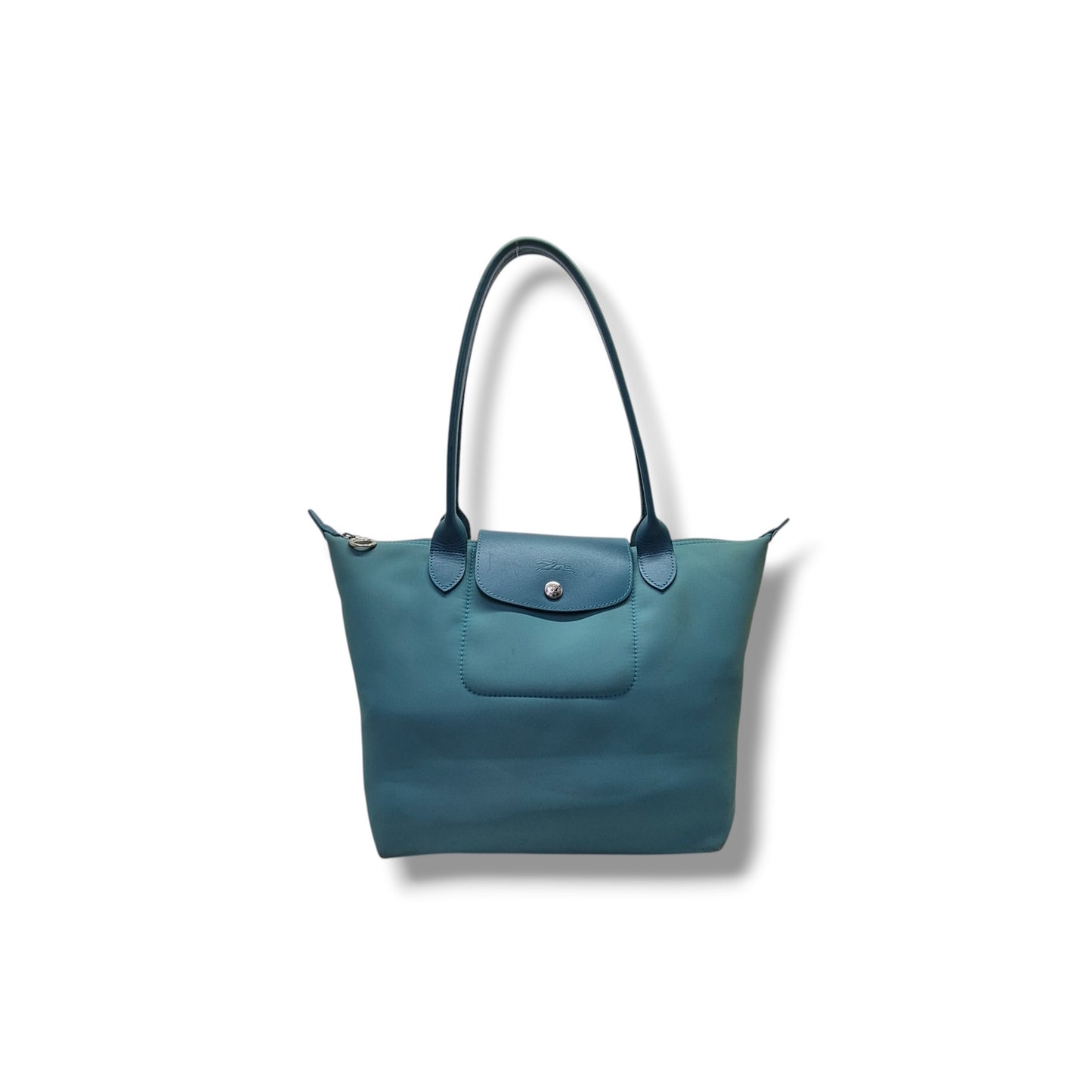 Longchamp Le Pliage LH Medium Polyamide Canvas Ghw (Turquoise)