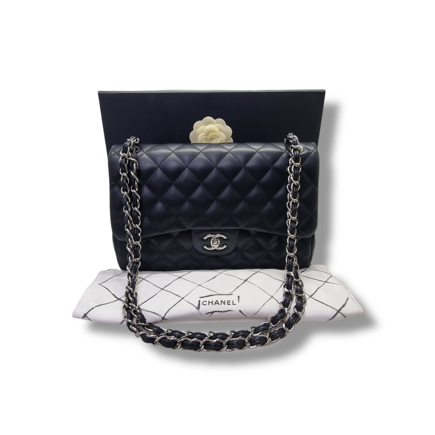 Chanel Classic Jumbo Double Flap Lambskin Shw