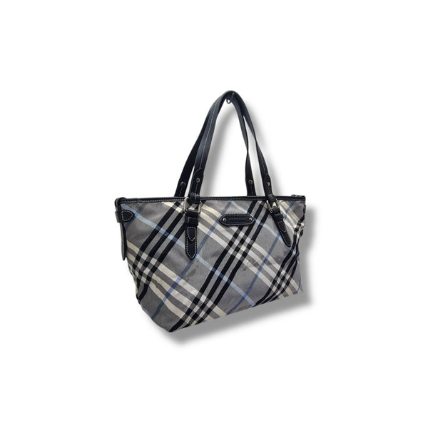 Blue Label Burberry Nova Check Canvas Shoulder Bag Shw (Gray)