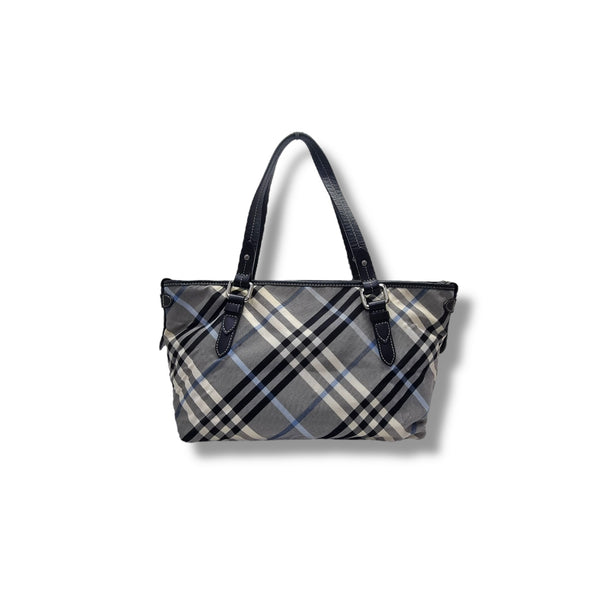 Blue Label Burberry Nova Check Canvas Shoulder Bag Shw (Gray)