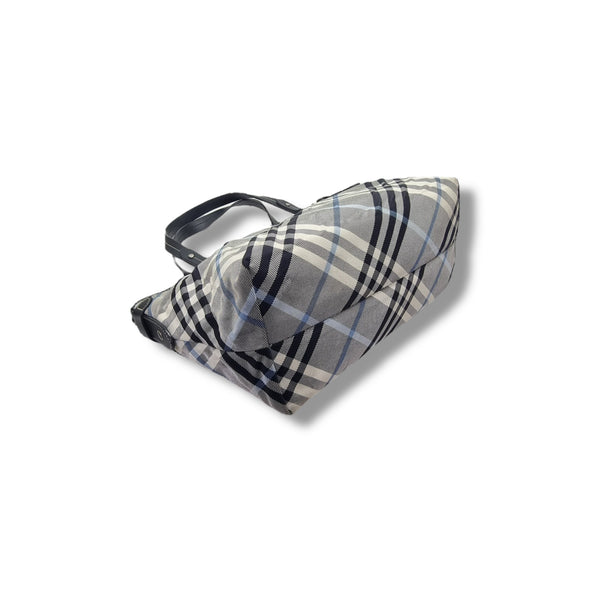 Blue Label Burberry Nova Check Canvas Shoulder Bag Shw (Gray)