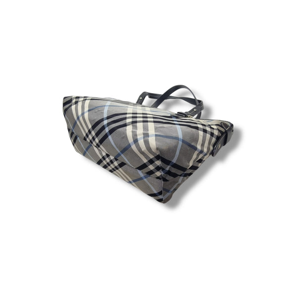 Blue Label Burberry Nova Check Canvas Shoulder Bag Shw (Gray)