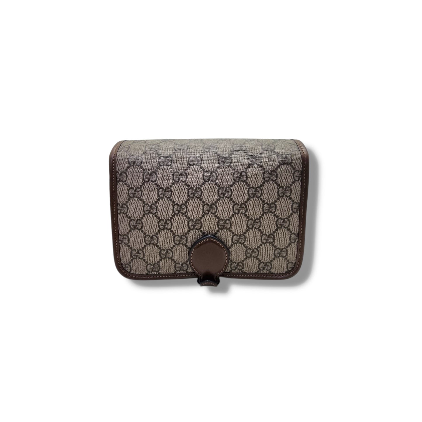 Gucci GG Mini Interlocking Canvas Crossbody Ghw (Beige Brown)