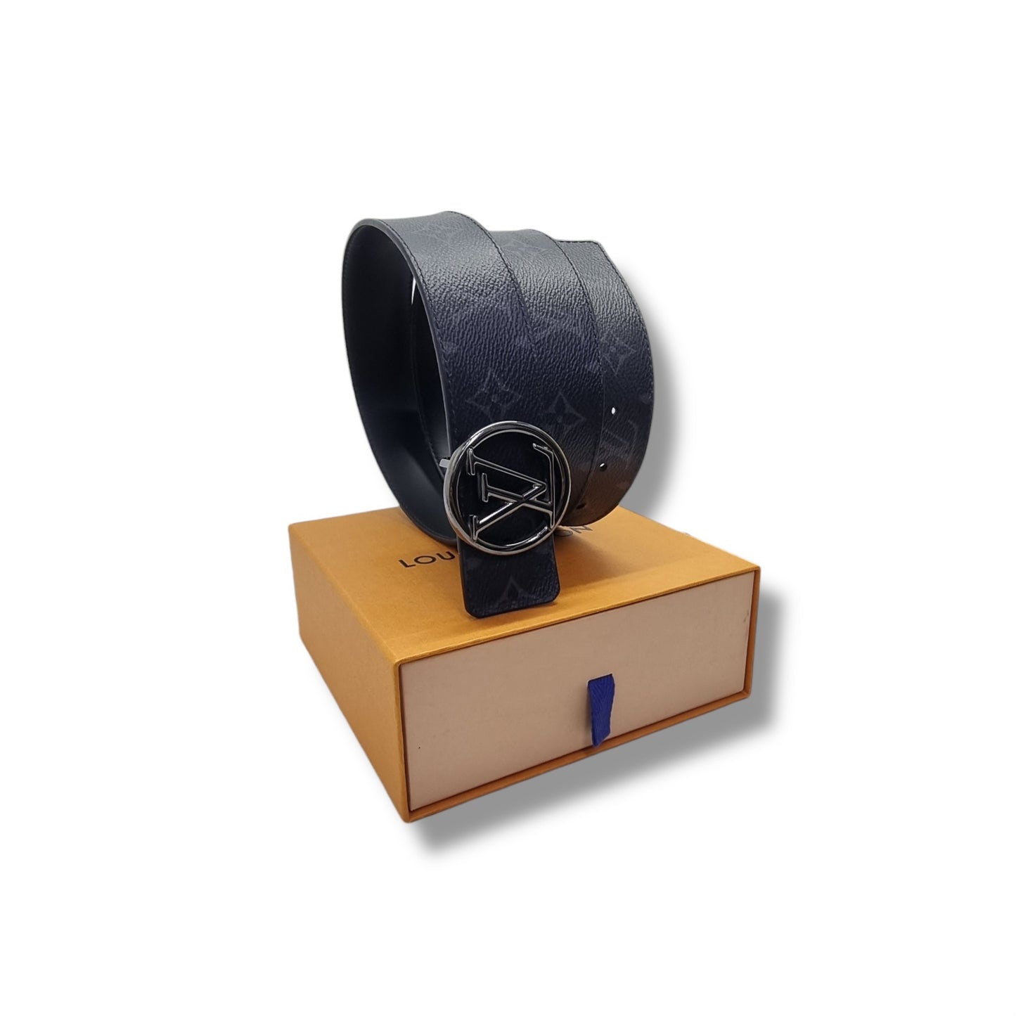 Louis Vuitton Belt Initiales Reversible Monogram Eclipse Black HW