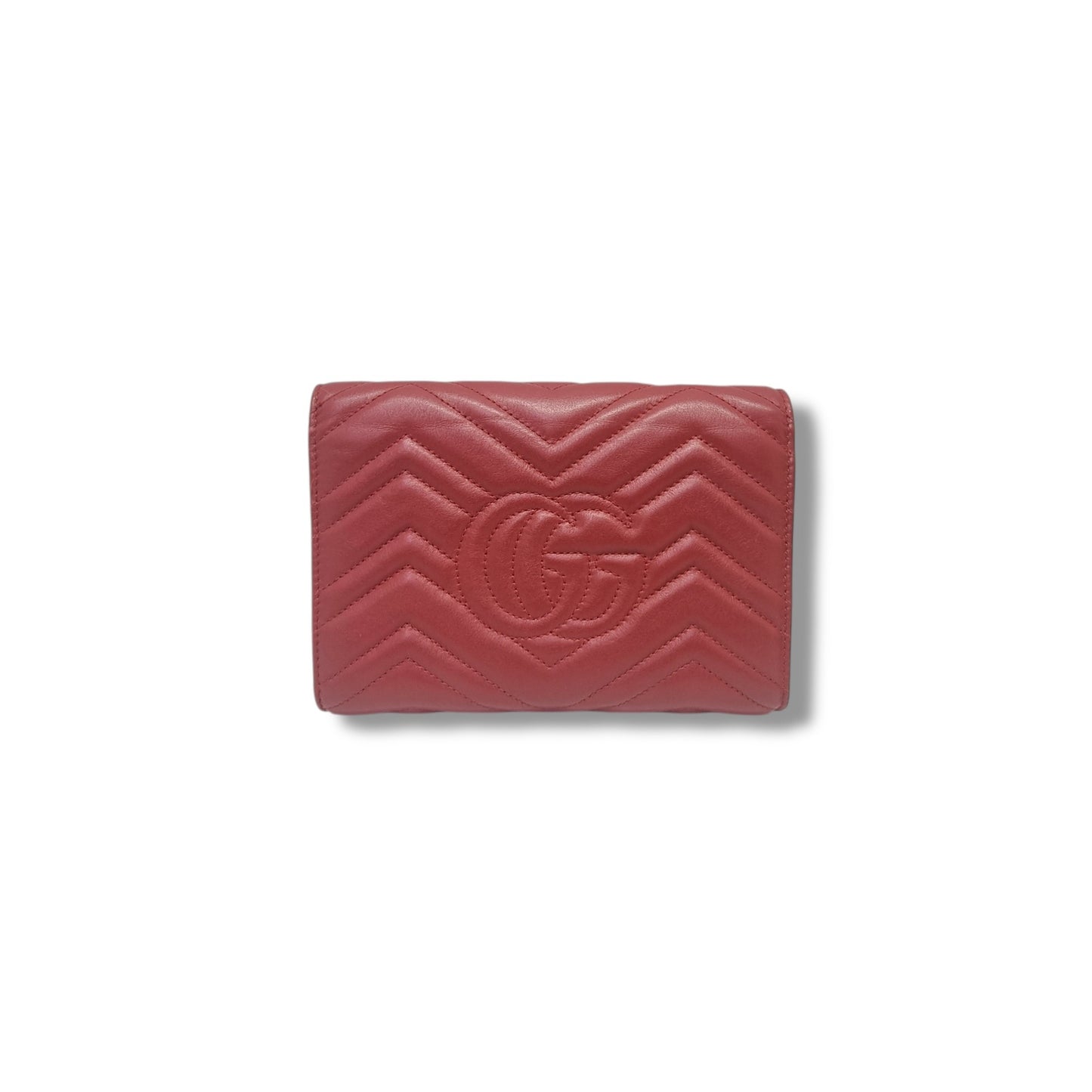Gucci Marmont Wallet on Chain Ghw (Red)