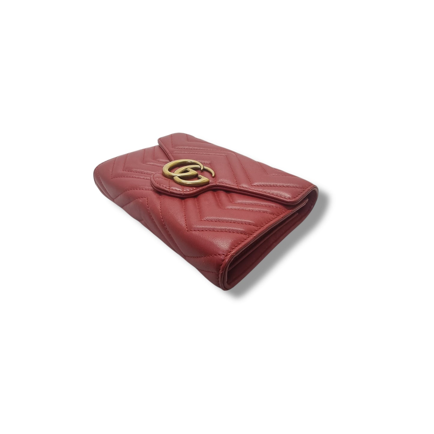 Gucci Marmont Wallet on Chain Ghw (Red)