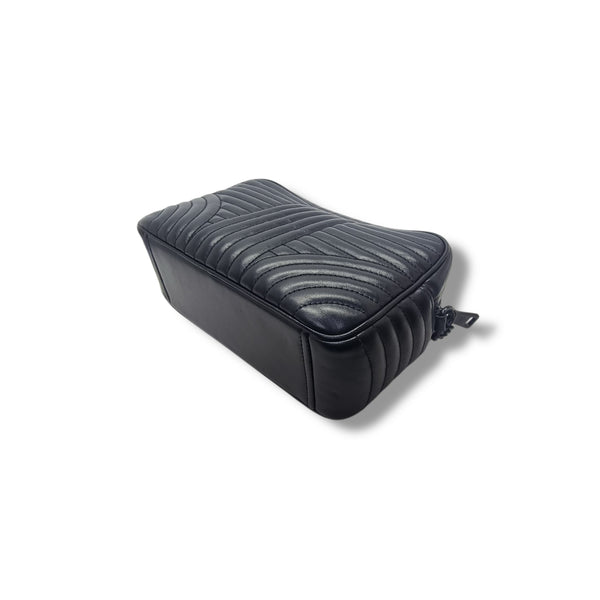 Prada Diagramme Soft Calfskin Camera Bag Bhw (Black)