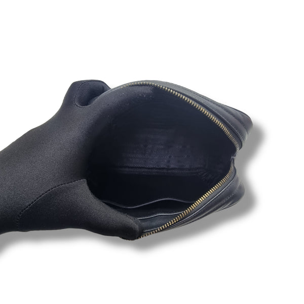 Prada Diagramme Soft Calfskin Camera Bag Bhw (Black)