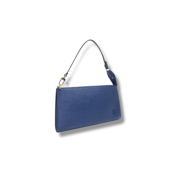 Louis Vuitton Pochette Accessories Epi Blue Ghw