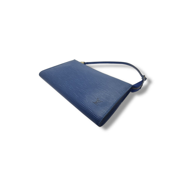 Louis Vuitton Pochette Accessories Epi Blue Ghw