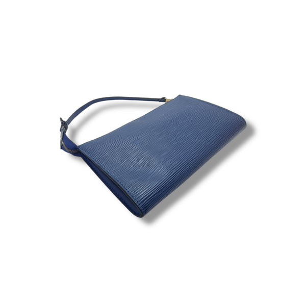 Louis Vuitton Pochette Accessories Epi Blue Ghw