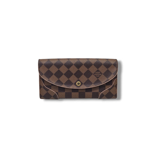Louis Vuitton Caissa Wallet Damier Ebene Rose Ballerine Ghw