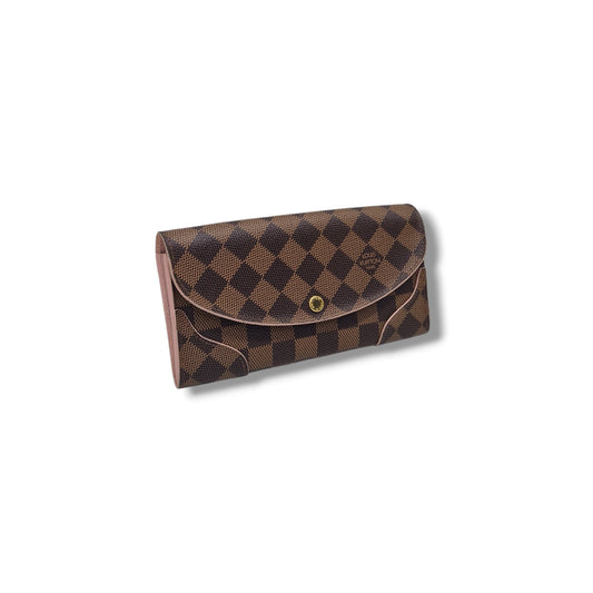 Louis Vuitton Caissa Wallet Damier Ebene Rose Ballerine Ghw