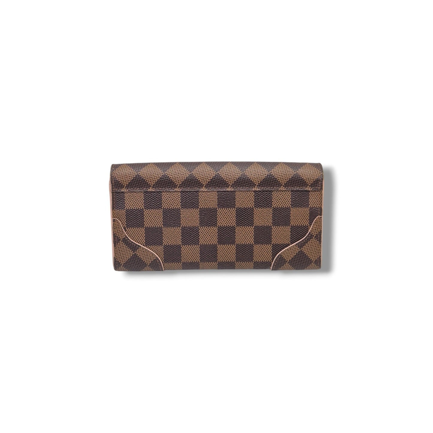 Louis Vuitton Caissa Wallet Damier Ebene Rose Ballerine Ghw