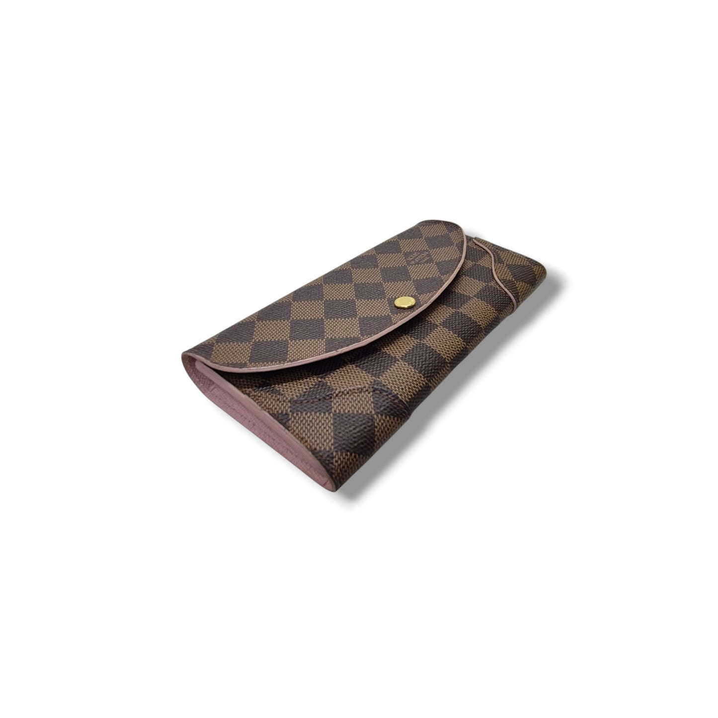 Louis Vuitton Caissa Wallet Damier Ebene Rose Ballerine Ghw
