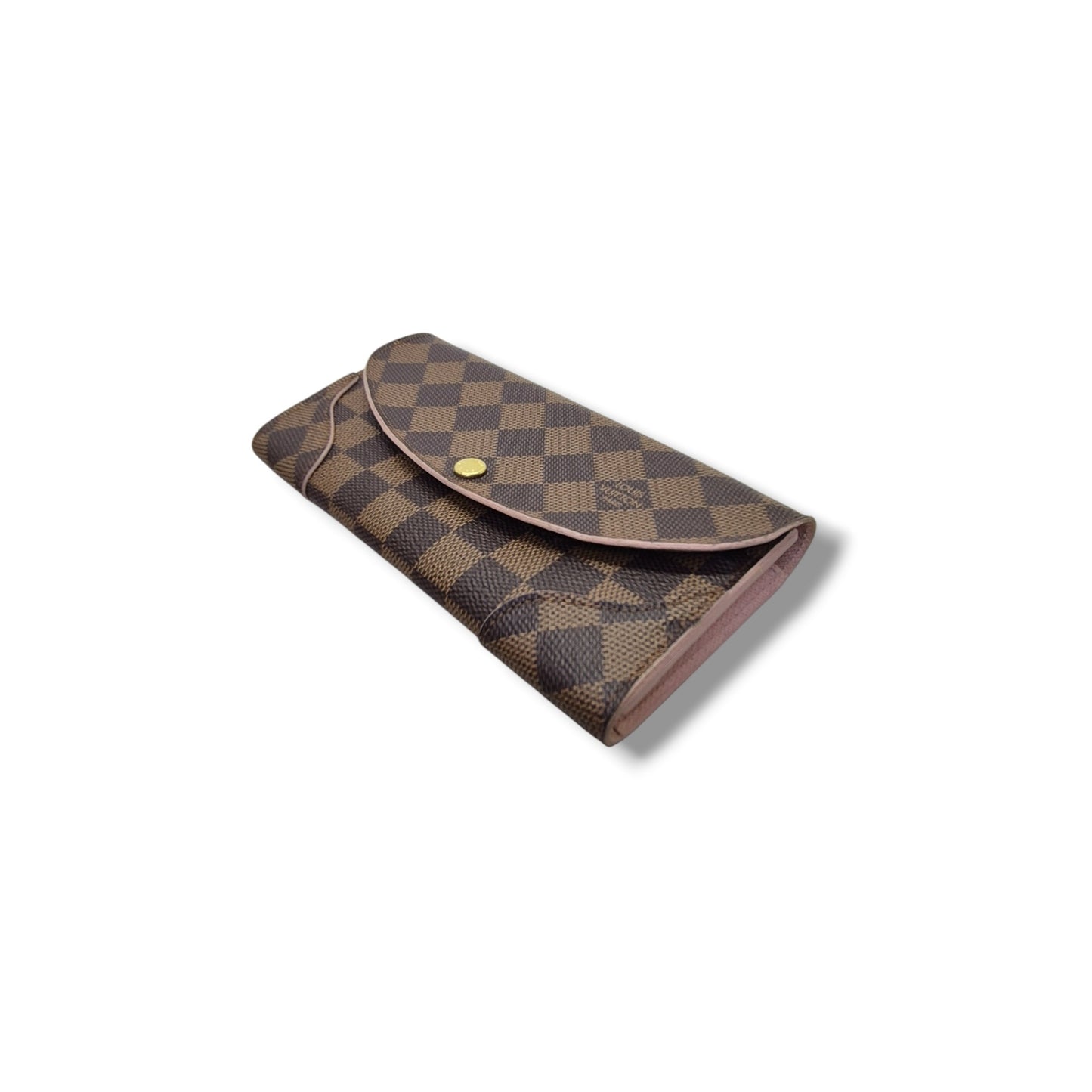 Louis Vuitton Caissa Wallet Damier Ebene Rose Ballerine Ghw