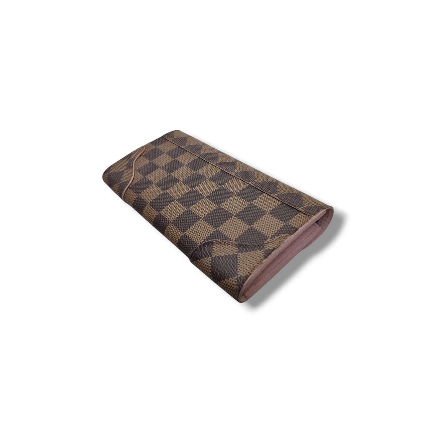 Louis Vuitton Caissa Wallet Damier Ebene Rose Ballerine Ghw