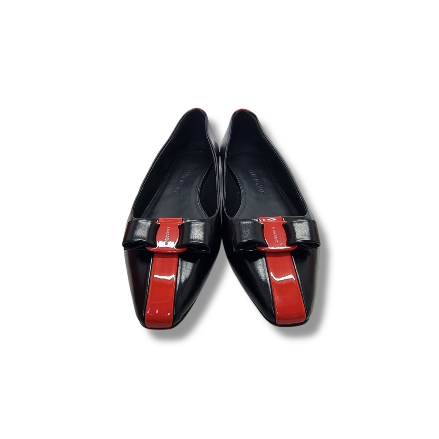 Salvatore Ferragamo Vara Bow Ballet Flats (Black/Red)