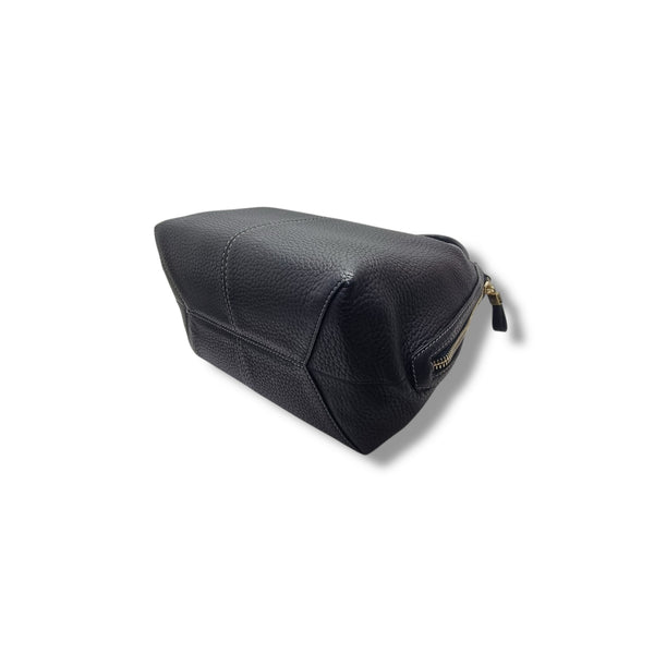 Tods ALH Side Zip Leather Hobo Bag Ghw (Black/Grey)