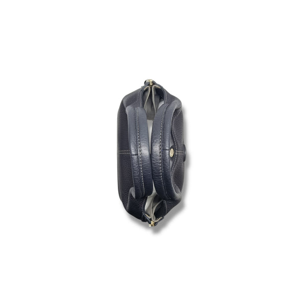 Tods ALH Side Zip Leather Hobo Bag Ghw (Black/Grey)