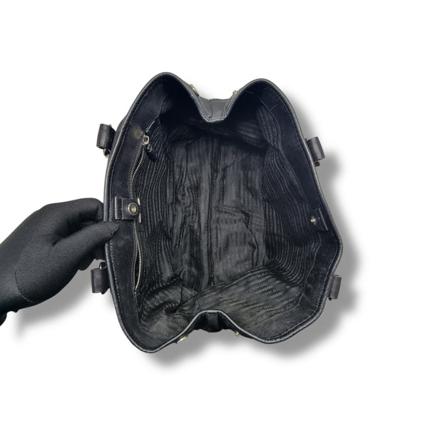 Prada BR3049 Nylon Shoulder Bag Ghw (Black)