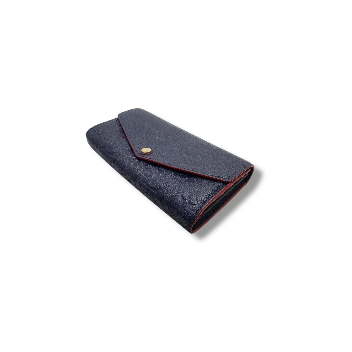 Louis Vuitton Sarah Wallet Monogram Empriente Ghw (Navy Blue)