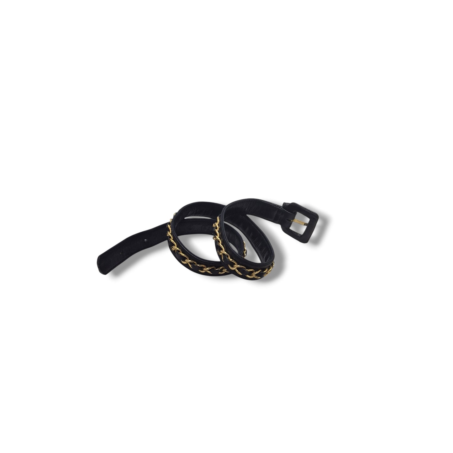 Chanel Vintage Quilted CC Belt Bag Lambskin Ghw (Black)