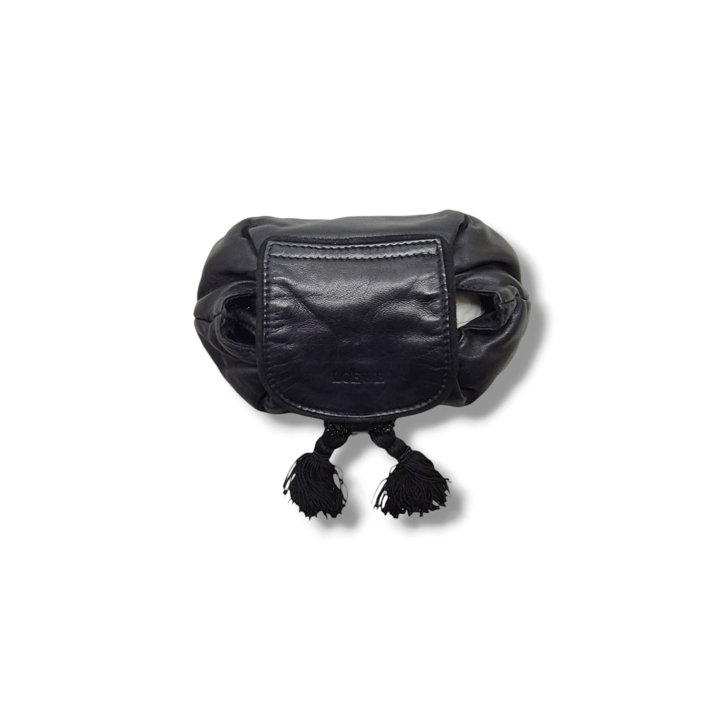 Loewe Vintage Nappa Leather Tassel Crossbody Ghw (Black)