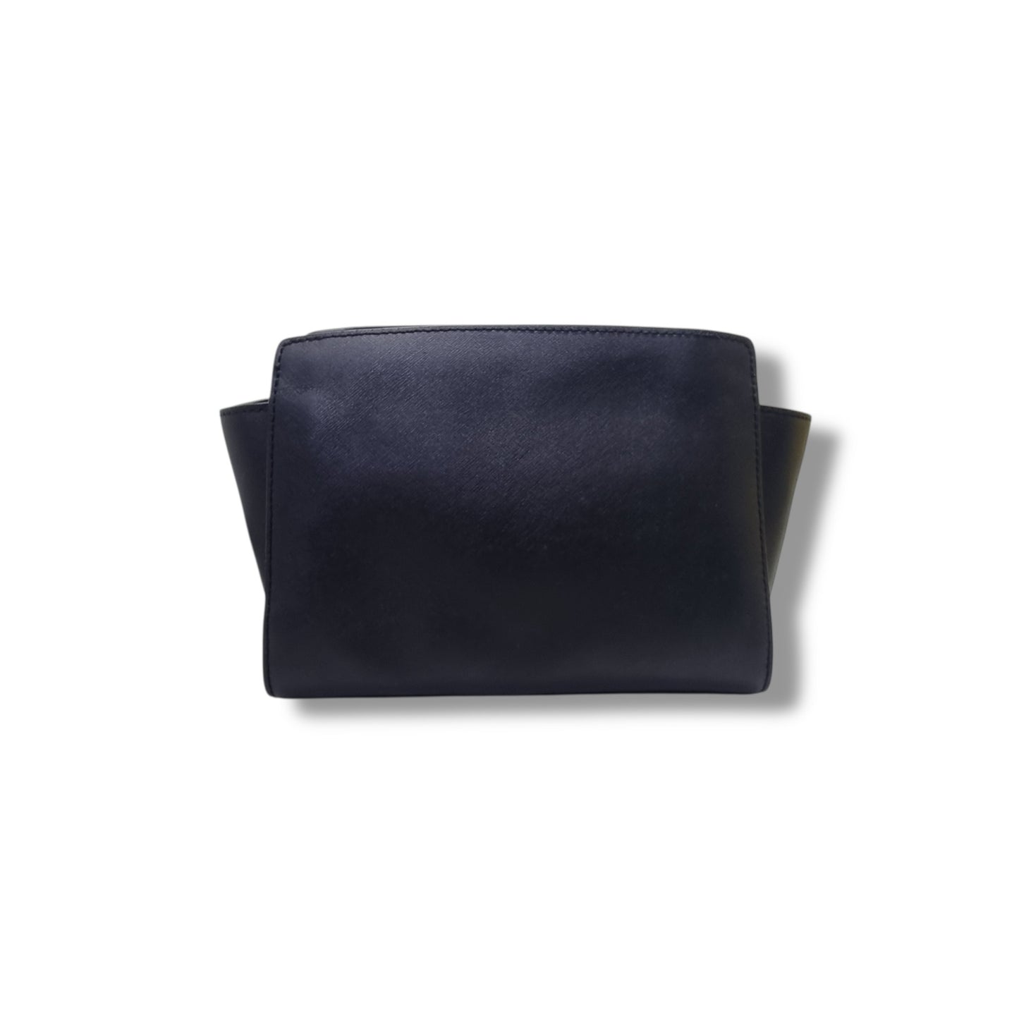 Michael Kors Selma Medium Saffiano Leather Crossbody Ghw (Black)