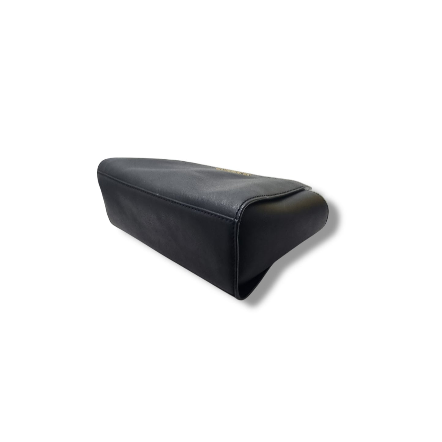 Michael Kors Selma Medium Saffiano Leather Crossbody Ghw (Black)