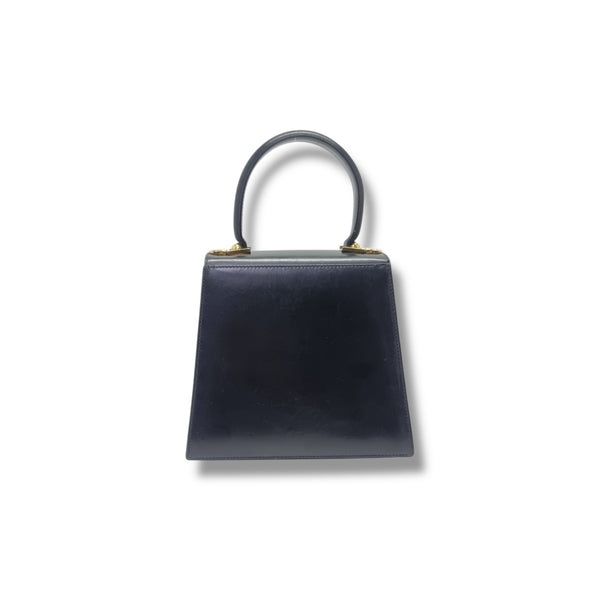 Salvatore Ferragamo Iconic Gancini Leather Tote Black Ghw