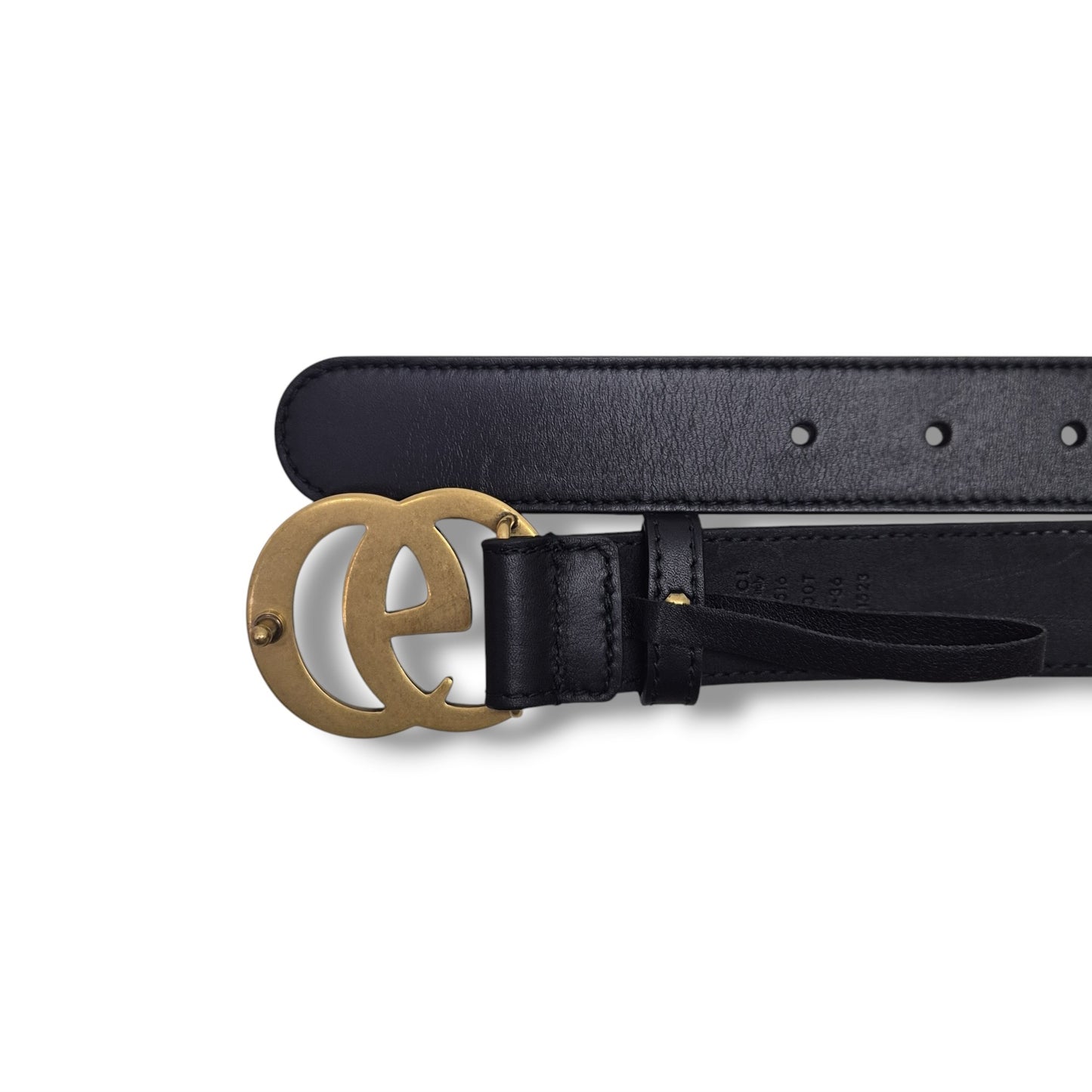 Gucci GG Marmont Leather Belt Ghw (Black)