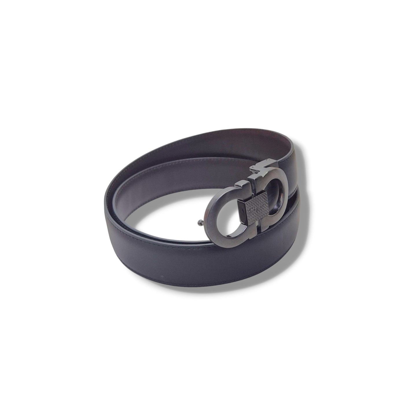 Salvatore Ferragamo Belt Reversible Gancini Buckle Calfskin Leather Shw (Balck/Brown)