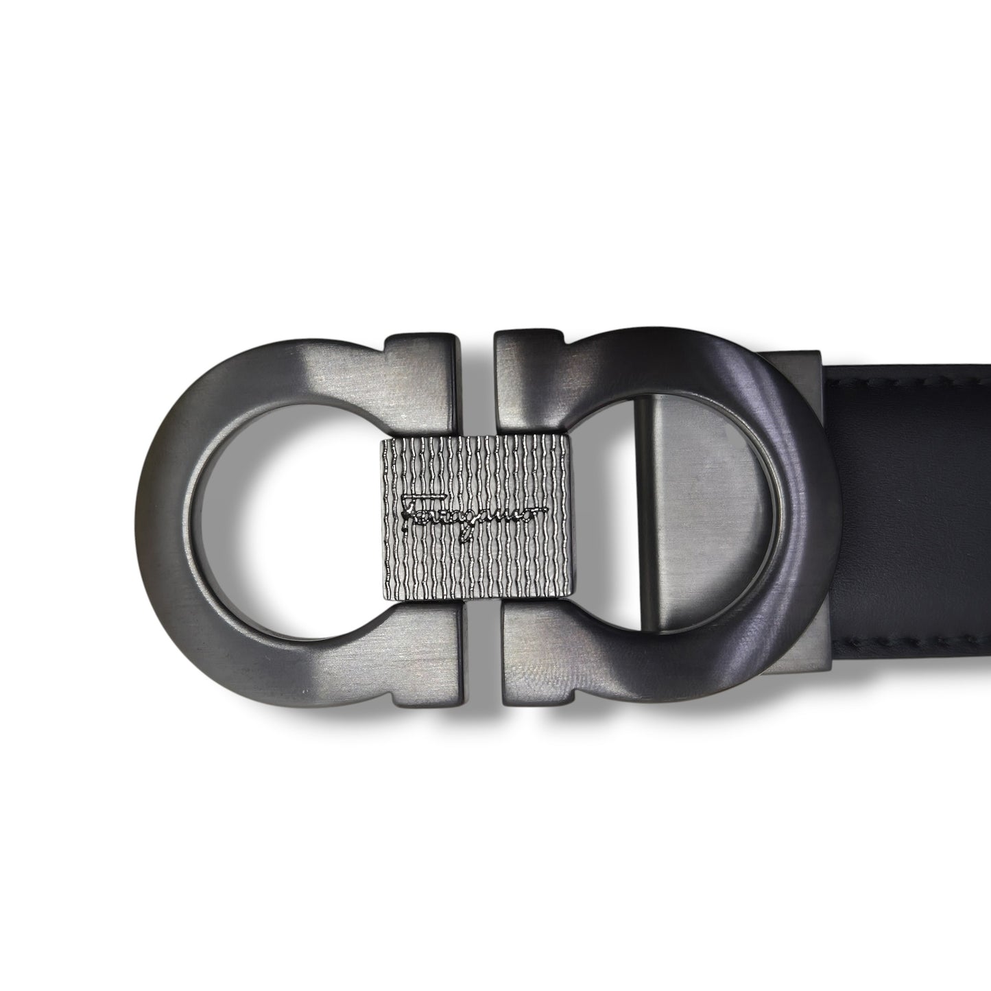 Salvatore Ferragamo Belt Reversible Gancini Buckle Calfskin Leather Shw (Balck/Brown)