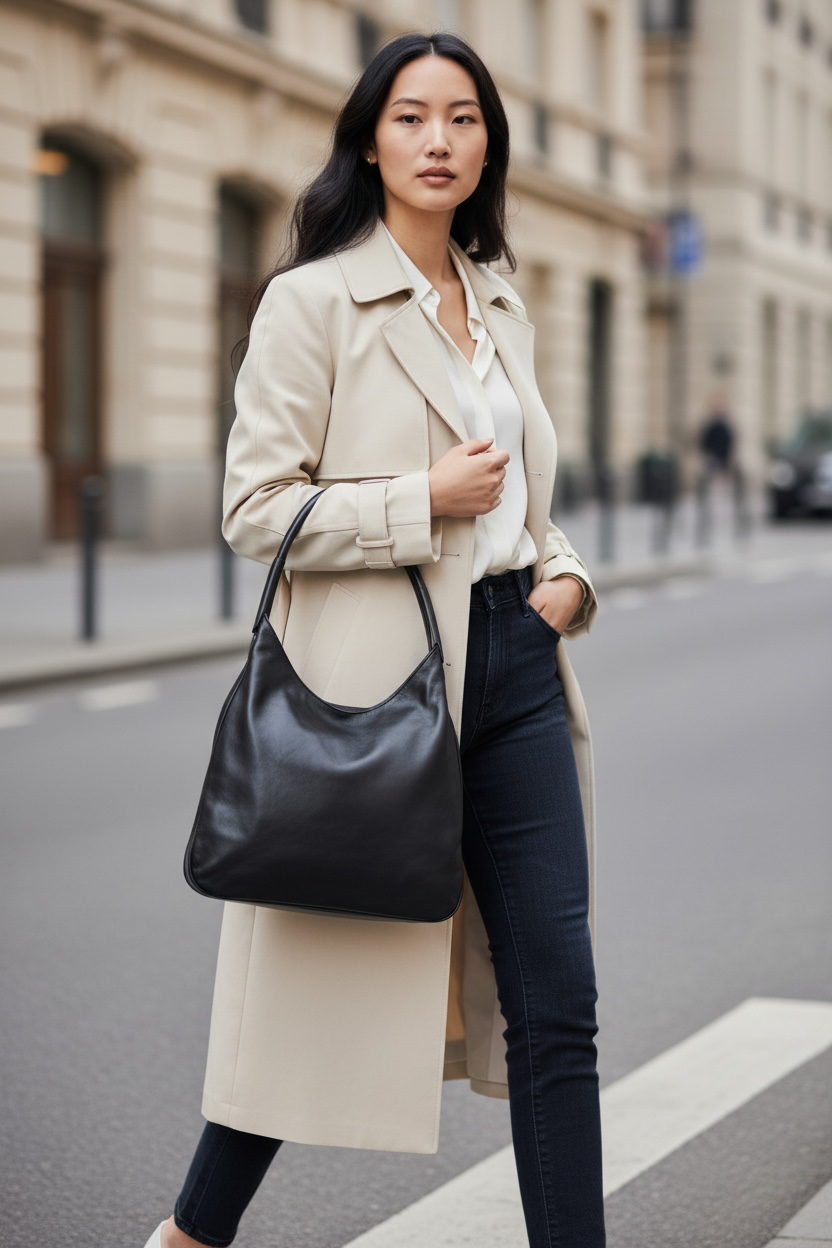 Prada Vintage Soft Leather Hobo Bag (Black)