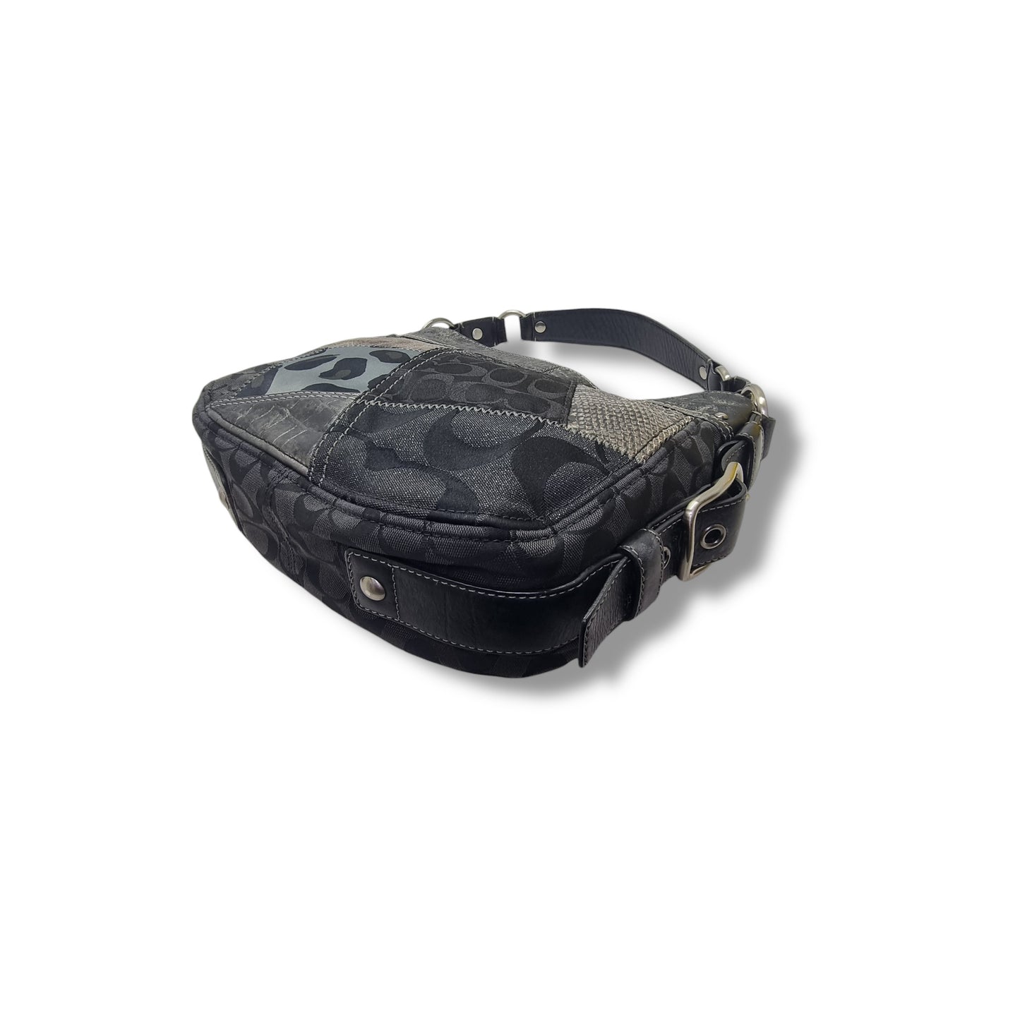 Coach Zoe Patchwork Hobo Bag Shw (Black/Multi)