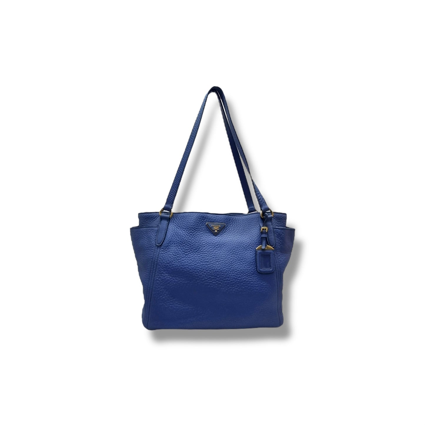 Prada BR4970 Vitello Daino Leather Shoulder Bag Ghw (Cobalto-Blue)