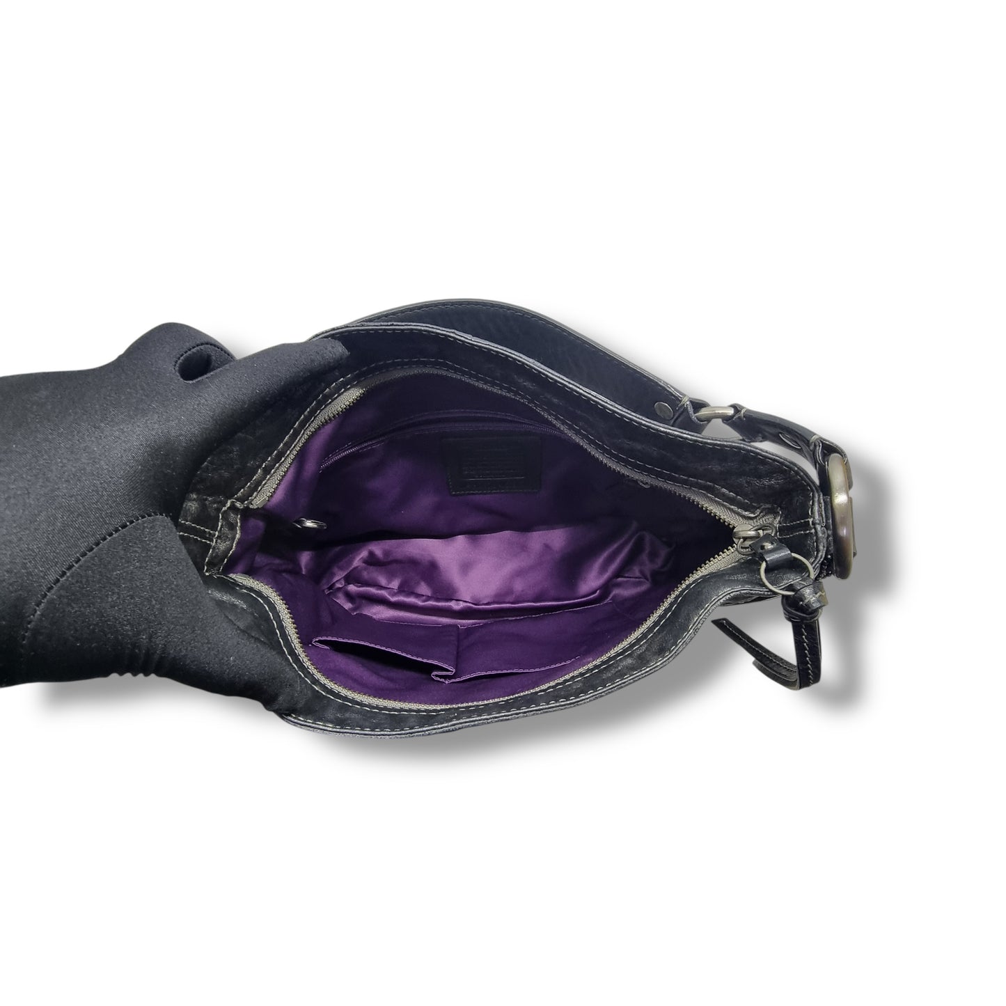 Coach Zoe Patchwork Hobo Bag Shw (Black/Multi)