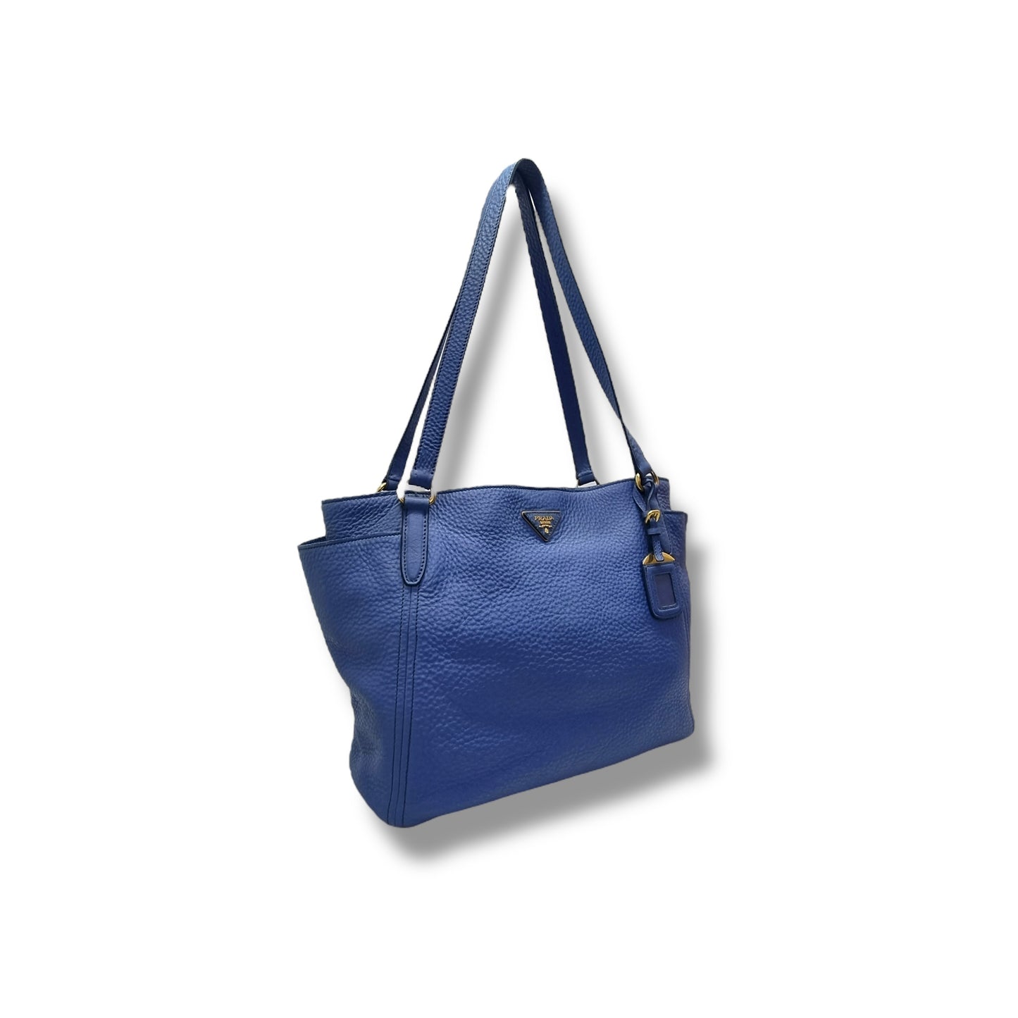 Prada BR4970 Vitello Daino Leather Shoulder Bag Ghw (Cobalto-Blue)