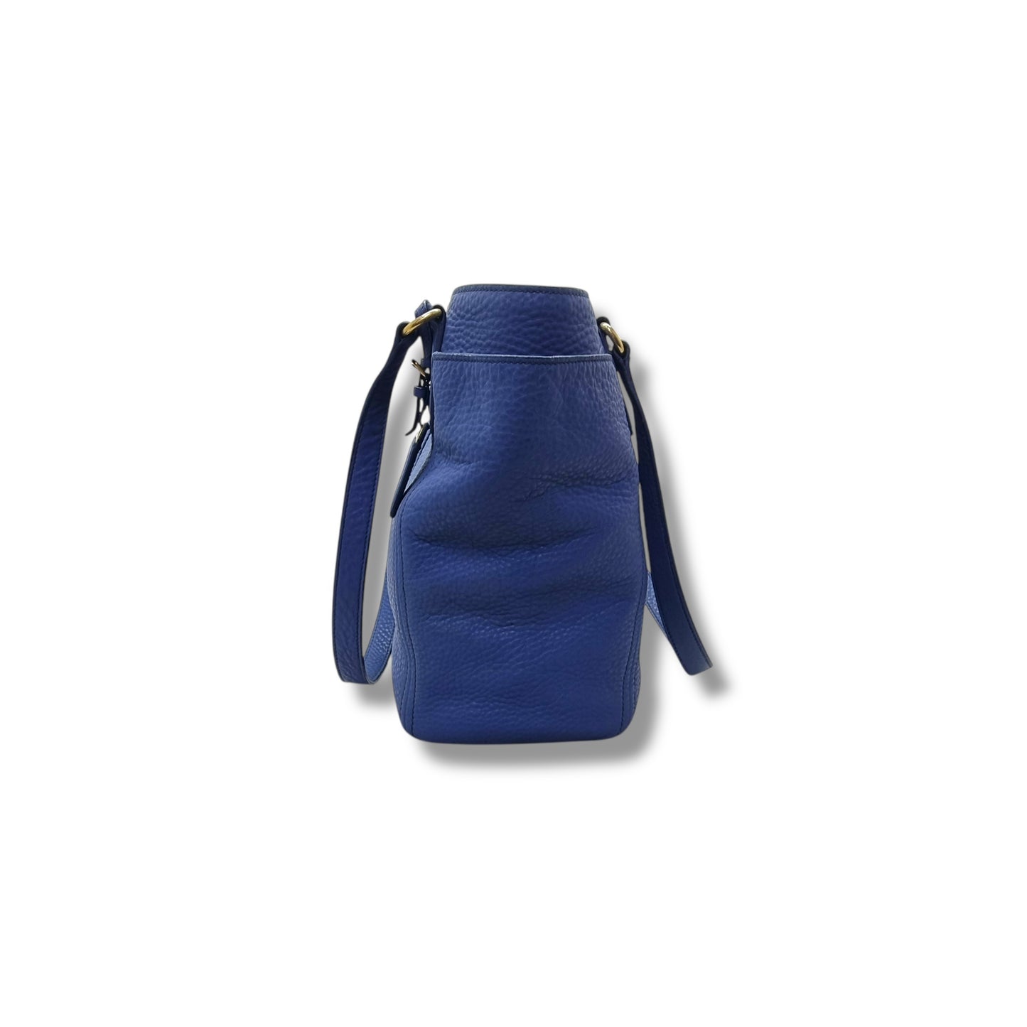 Prada BR4970 Vitello Daino Leather Shoulder Bag Ghw (Cobalto-Blue)