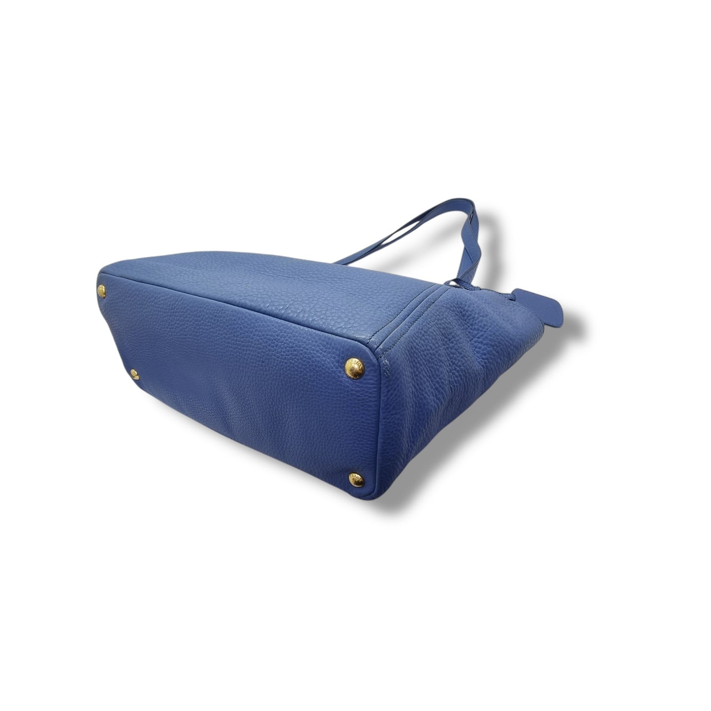 Prada BR4970 Vitello Daino Leather Shoulder Bag Ghw (Cobalto-Blue)