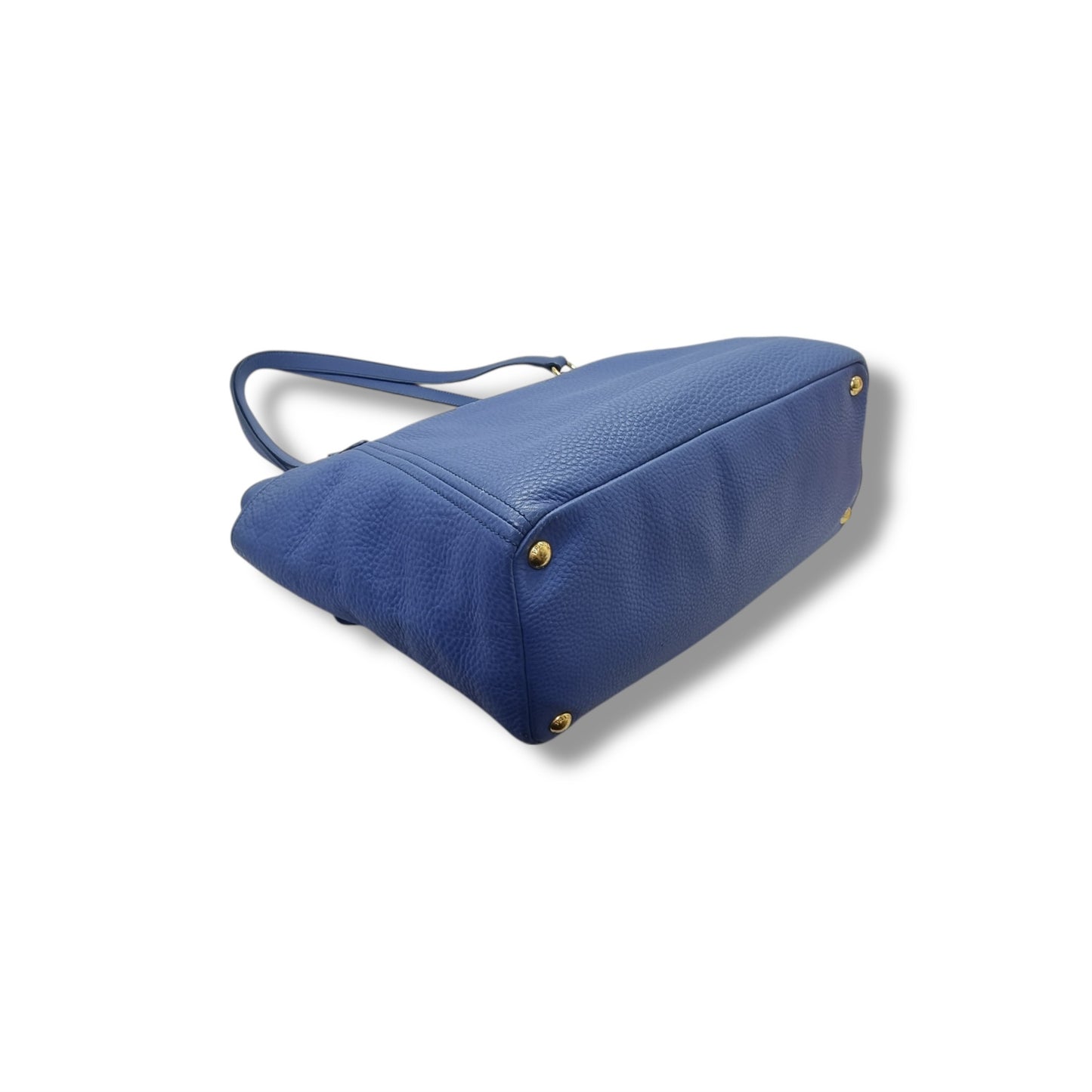 Prada BR4970 Vitello Daino Leather Shoulder Bag Ghw (Cobalto-Blue)