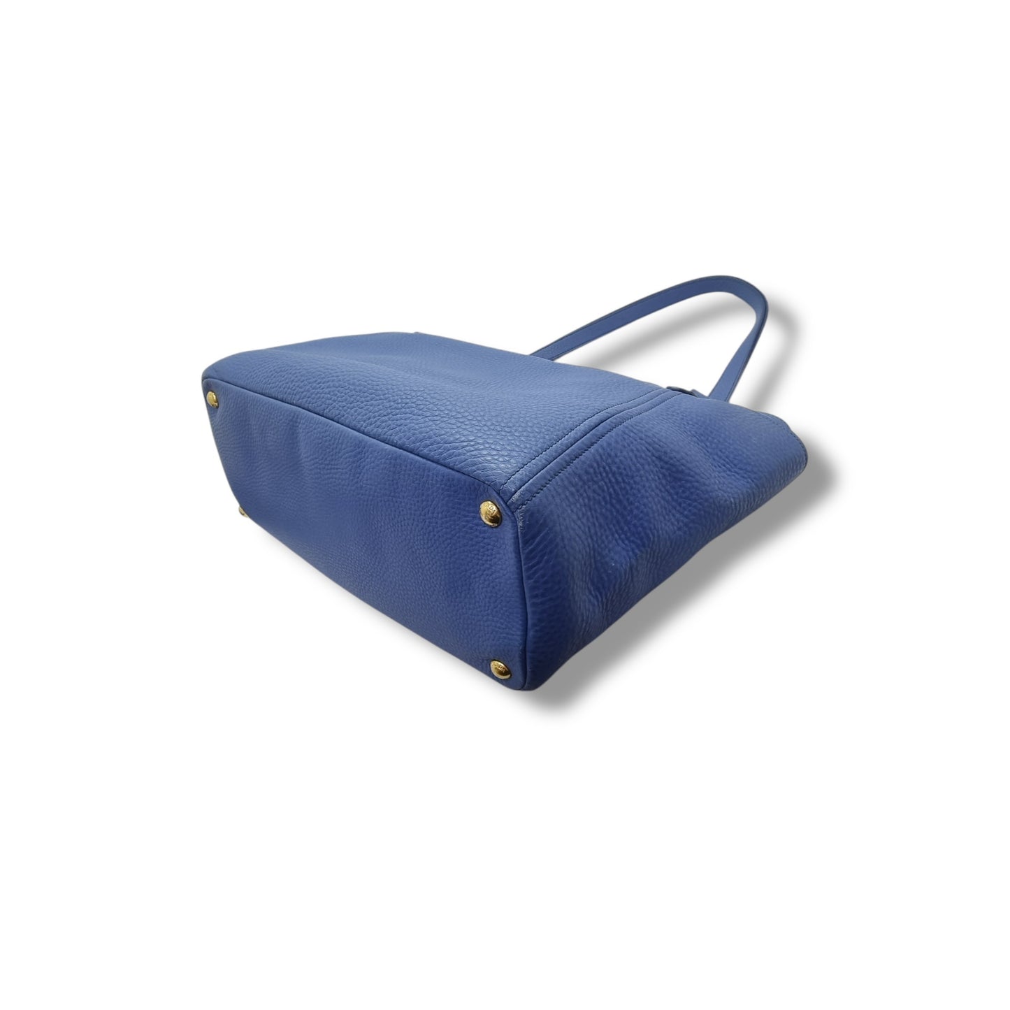 Prada BR4970 Vitello Daino Leather Shoulder Bag Ghw (Cobalto-Blue)