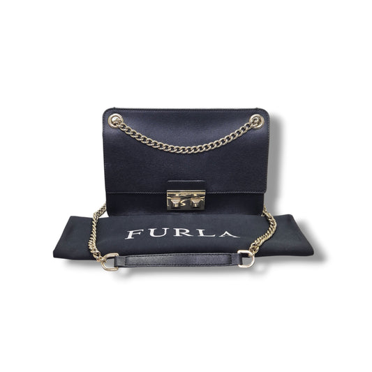 Furla Bella Leather Crossbody Ghw (Black)