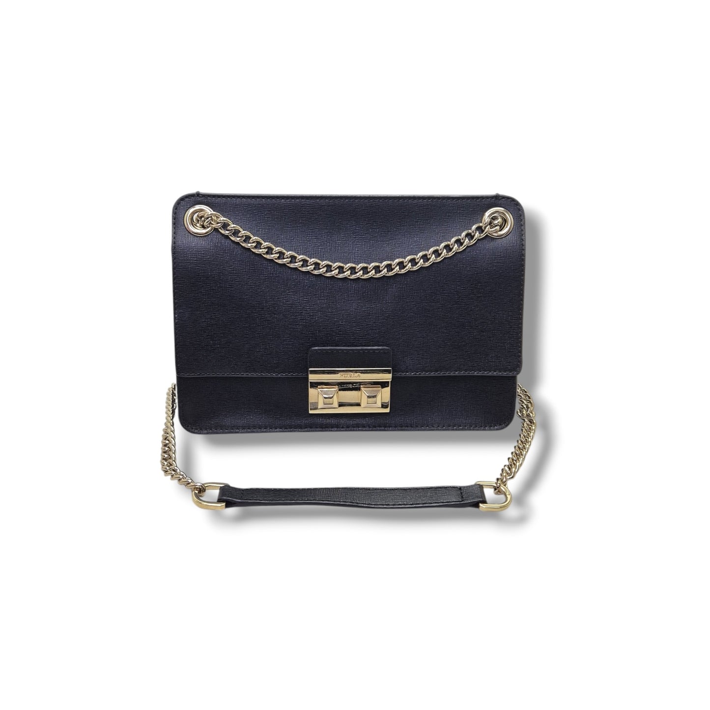 Furla Bella Leather Crossbody Ghw (Black)