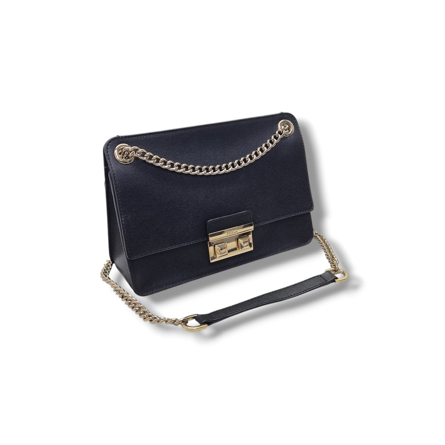 Furla Bella Leather Crossbody Ghw (Black)